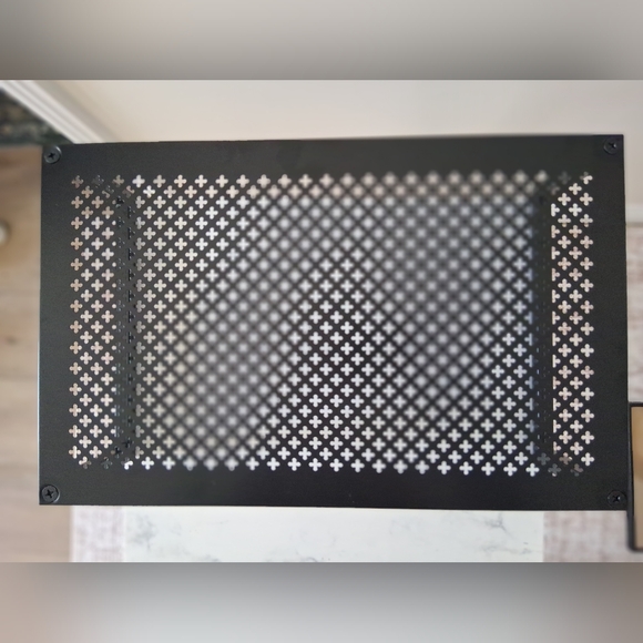 Black Metal Monitor Stand Riser with Anti-Slip Suction Cup - Picture 6 of 8